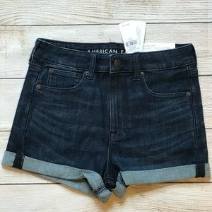 AE Super Hi Rise Shortie - 4 Denim Light Wash